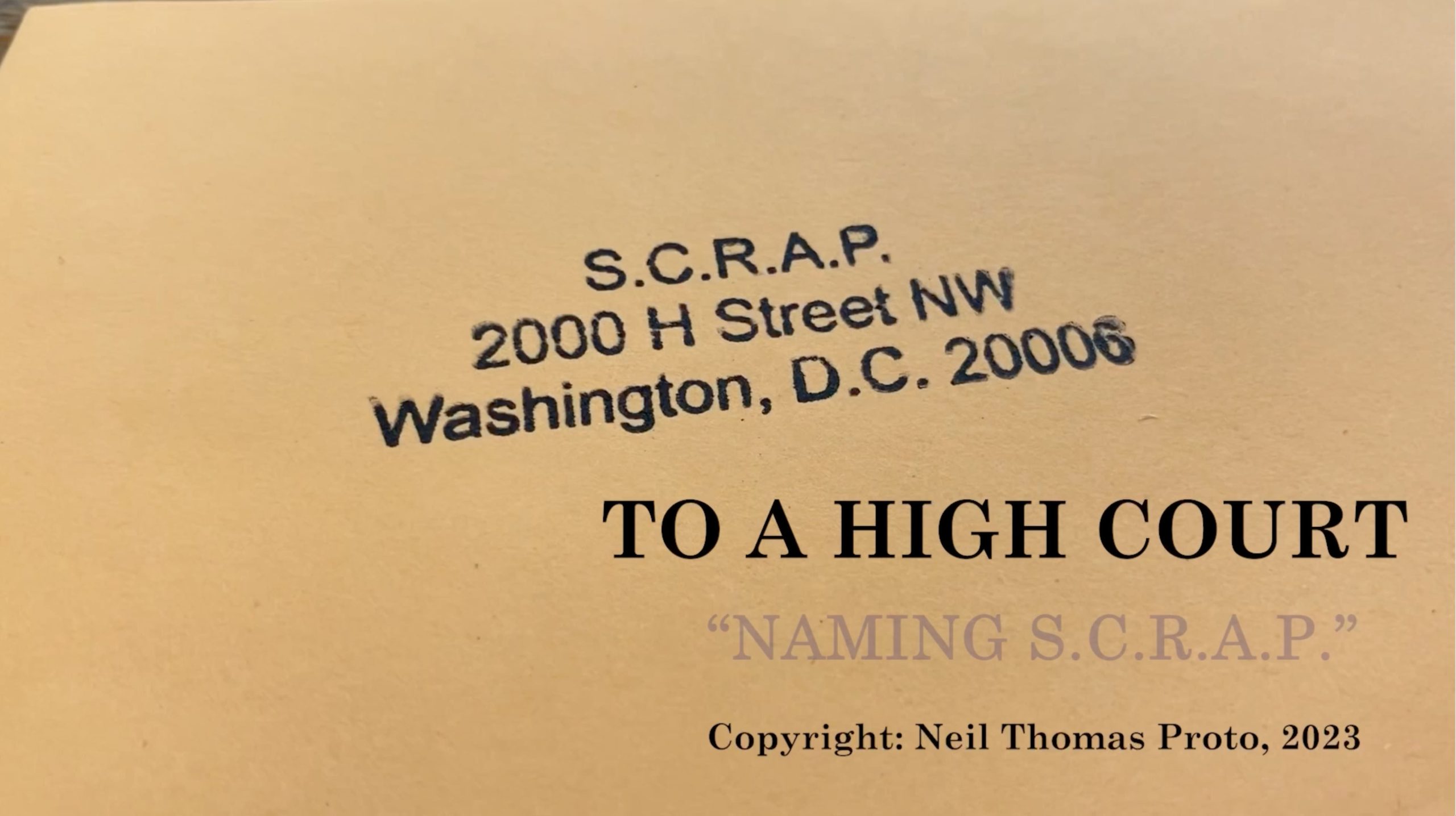 Naming S.C.R.A.P.